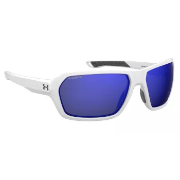Under Armour UARECON6HTG47 meeste päikeseprillid - ristkülikukujulised ümbermähkuvad, rohelised läätsed, Havana raam