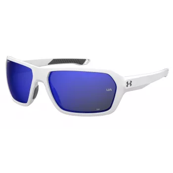 Under Armour UARECON6HTG47 meeste päikeseprillid - ristkülikukujulised ümbermähkuvad, rohelised läätsed, Havana raam