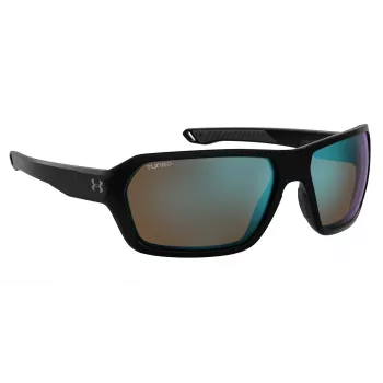 Under Armour UARECON807G4W meeste spordipäikeseprillid - mattmust raam, hall polariseeritud lääts, 64/17/125 mm