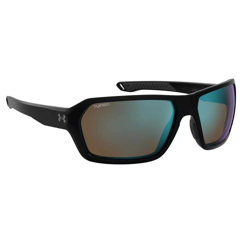 Under Armour UARECON807G4W meeste spordipäikeseprillid - mattmust raam, hall polariseeritud lääts, 64/17/125 mm