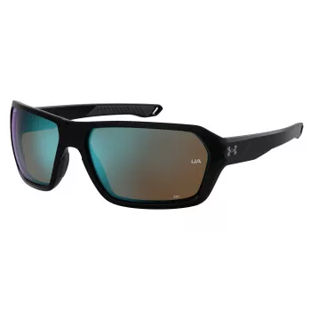 Under Armour UARECON807G4W meeste spordipäikeseprillid - mattmust raam, hall polariseeritud lääts, 64/17/125 mm