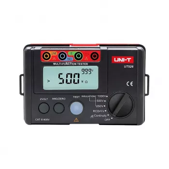 UNI-T UT526 Multifunktsionaalne mõõteseade elektrikutele - isolatsiooni-, RCD-, loop/PFC/PSC-, pinge- ja pidevuse tester