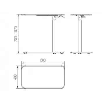 UNIQUE LAPTOP DESK Reguleeritava kõrgusega laud/tool Black