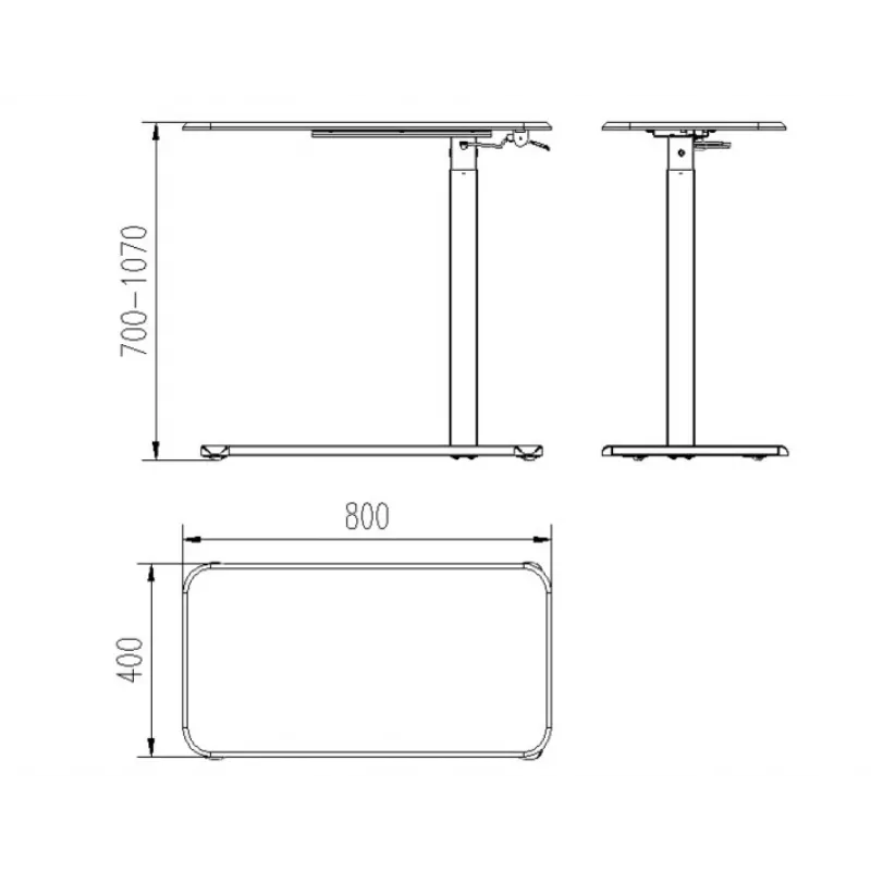 UNIQUE LAPTOP DESK Reguleeritava kõrgusega laud/tool Black