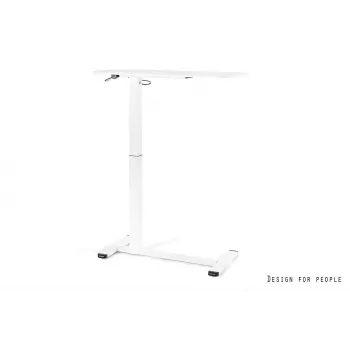 UNIQUE LAPTOP DESK White - Reguleeritava kõrgusega mobiilne laud ratastel