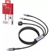 UNITEK 3-in-1 USB-C + Lightning + Apple Watch laadimiskaabel, 100W PD, 480 Mbps, 1,2 m, must