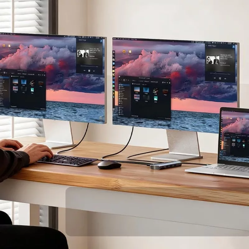 Unitek 4-pordiline USB 3.0 jaotur 30cm kaabliga, hall