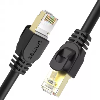 UNITEK Cat.7 SSTP Ethernet patch-kaabel RJ45, 0,5m, hall, 10Gbps, 600MHz, kullatud