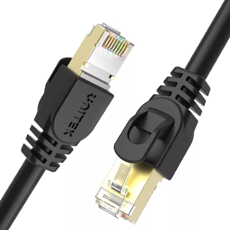 UNITEK Cat.7 SSTP Ethernet patch-kaabel RJ45, 0,5m, hall, 10Gbps, 600MHz, kullatud