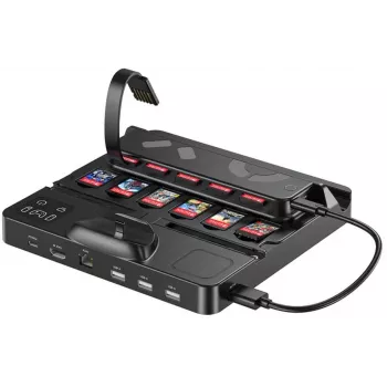 UNITEK Laadimisjaam Nintendo Switchile koos Switchi ja kaardilugejaga