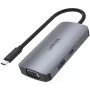 Unitek D1051A USB-C Hub 1x USB 3.0, VGA, 2x HDMI, Power Delivery ja MST-ga