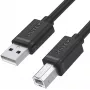 UNITEK USB 2.0 Type-A isane – Type-B isane kaabel 2m must