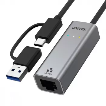 UNITEK USB-A/C 3.1 Gen 1 to RJ45 2.5 Gigabit Ethernet Adapter U1313C