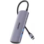 UNITEK USB-C Hub 4-in-1 USB-C 10 Gbps, 2x USB-A and 2x USB-C, Space Grey