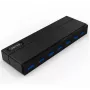 UNITEK Y-3184 7-Pordiline USB 3.0 jaotur toiteadapteri ja BC 1.2 laadimisega