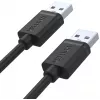 UNITEK Y-C442GBK USB 2.0 Type-A isane Type-A isane kaabel 1,5m must