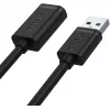 UNITEK Y-C449GBK USB 2.0 pikenduskaabel, Type-A isane emasele, 1,5 m, must