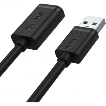 UNITEK Y-C449GBK USB 2.0 pikenduskaabel, Type-A isane emasele, 1,5 m, must
