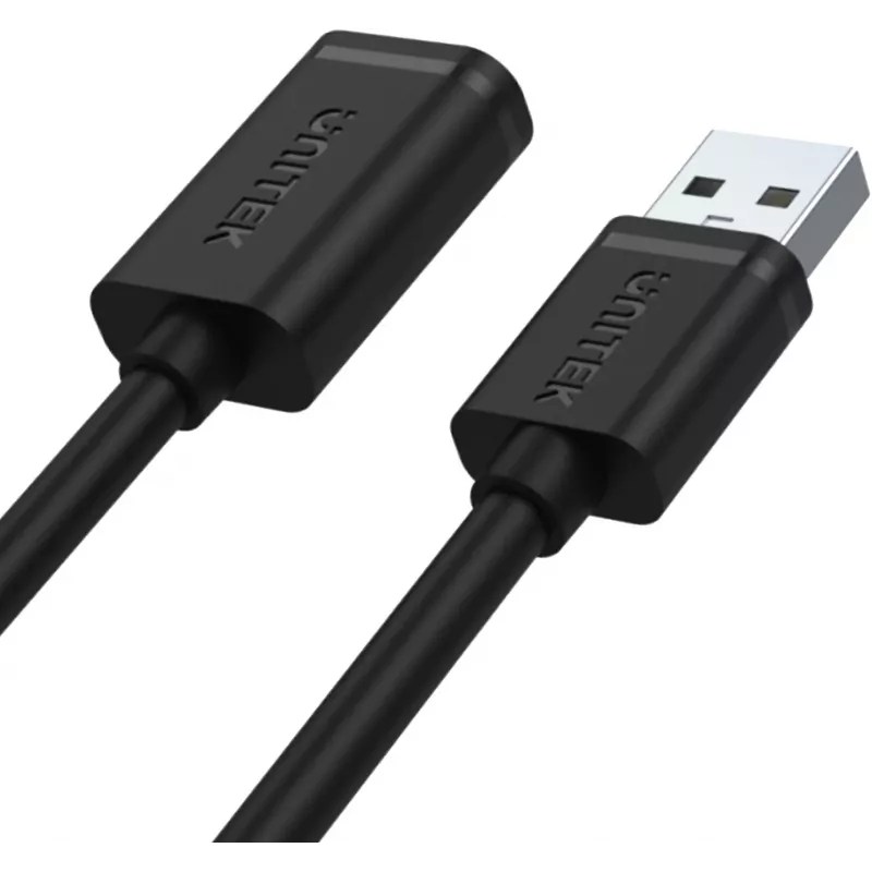 UNITEK Y-C449GBK USB 2.0 pikenduskaabel, Type-A isane emasele, 1,5 m, must