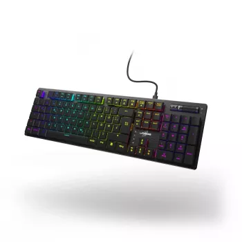 uRage Exodus 910 Low Profile mänguklaviatuur QWERTZ DE must 00217834
