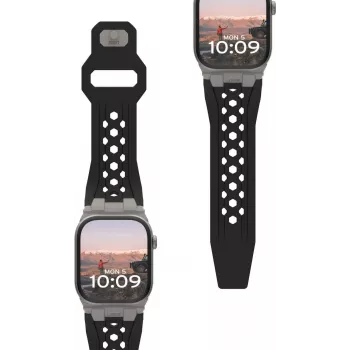Urban Armor Gear Monarch rihm Apple Watch Ultra/42/44/45/46mm jaoks - must/titaan 194158114036