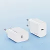 USAMS Yi Series T65 20W PD kiirlaadija koos USB-C–USB-C 60W kaabliga, valge (OYXLTZ01)