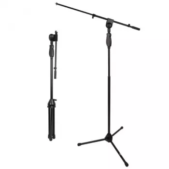 V-TONE DELUXE M1 Solo mikrofoni alus, poomi ja kolmjalaga, reguleeritav kõrgus 900-1600 mm, must