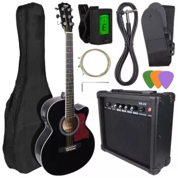 V-TONE EAG SET BK Elektroakustiline Kitarr + Võimendi Komplekt, Must