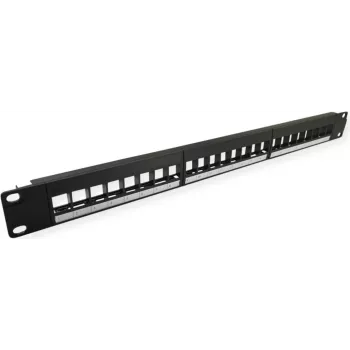 VALUE 19-tolline Keystone Patch Panel 1U 24 Porti Varjestamata 3-osaline (26.99.0368)