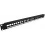 VALUE 19-tolline Keystone Patch Panel 1U 24 Porti Varjestamata 3-osaline (26.99.0368)