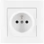 VCX WESA LC 13 ühekordne maandatud pistikupesa, tüüp E, 16A 250V, valge