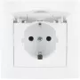VCX WESA LC 18 Schuko pistikupesa hinged kaanega, pinnale paigaldatav, IP44, valge