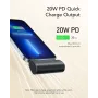 VEGER PlugOn Power Bank 5000 mAh 20W PD QC3.0 sisseehitatud Lightning-pistikuga must