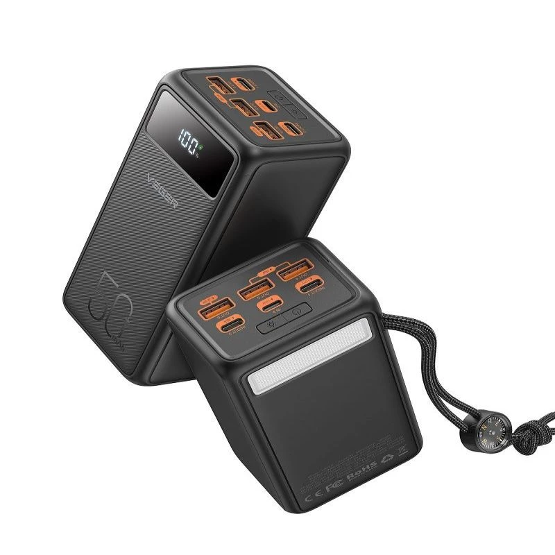 Veger Power Bank Tank Lite (W5001) PD QC3.0 5A 22.5W 50000 mAh Must