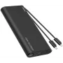 VEGER TCE130 130W PD akupank 25000mAh sisseehitatud USB-C ja Lightning kaablitega, must