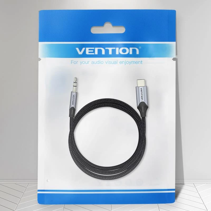 VENTION BGKHF USB-C 3,5 mm heliadapterkaabel 1 m must
