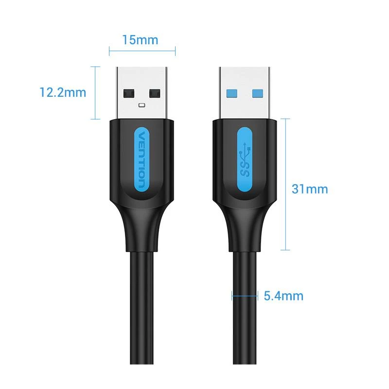 VENTION CONBI USB 3.0 kaabel isane-isane 3m must
