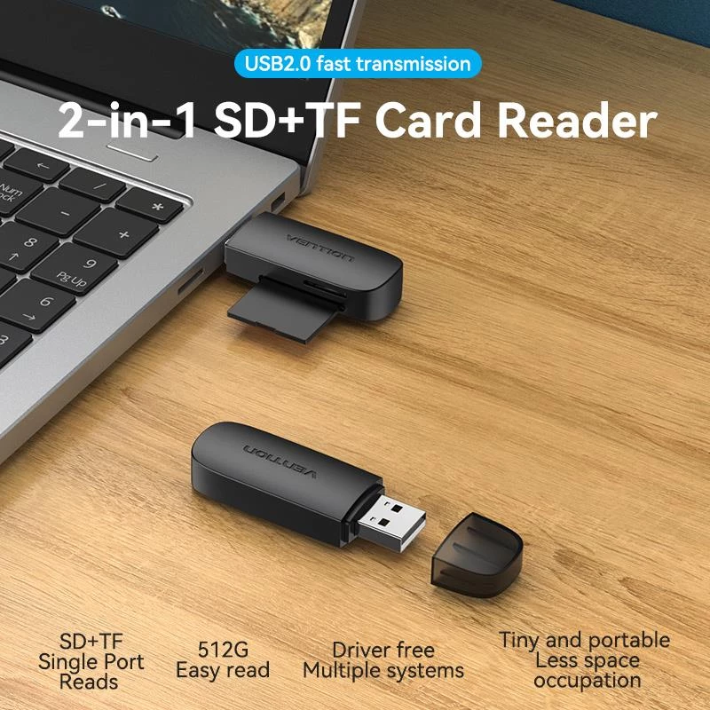 VENTION USB 2.0 mälukaardilugeja CLEB0