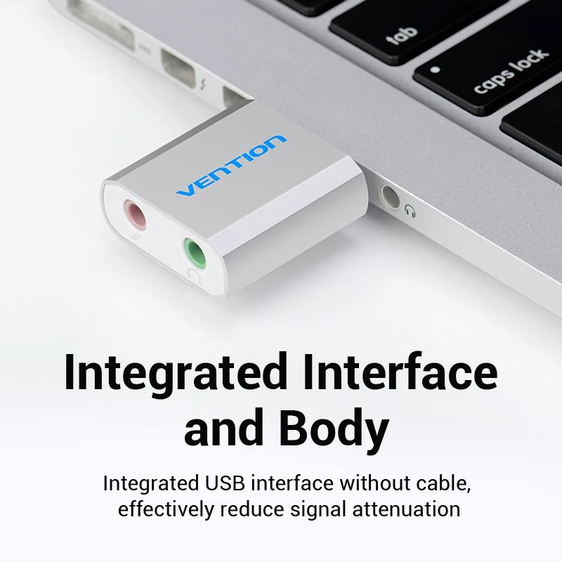 VENTION VAB-S13 USB 2.0 helikaart 2-pordilise jaoturiga