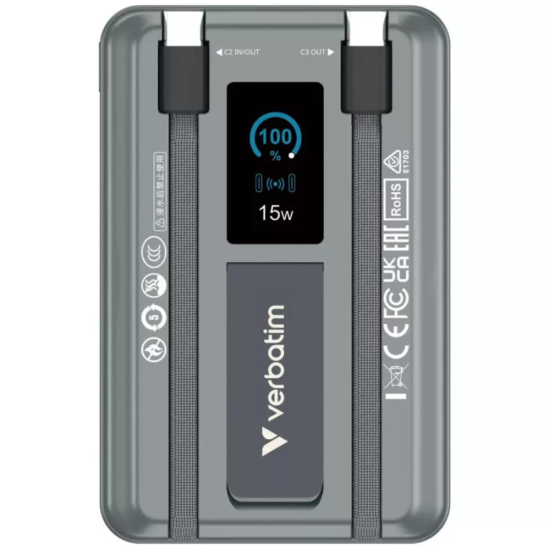 Verbatim Charge'n'Go Power Bank 2C & Display 10000 mAh hall