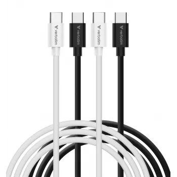 Verbatim Essentials USB 2.0 USB-C to USB-C kaabel 2-pakk, 1m, must