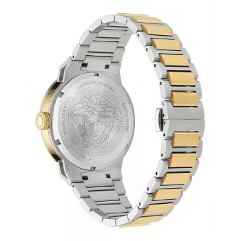 VERSACE MAN VE7E00423 43mm Šveitsi kvartskronograaf roostevabast terasest käekell sinise sihverplaadiga