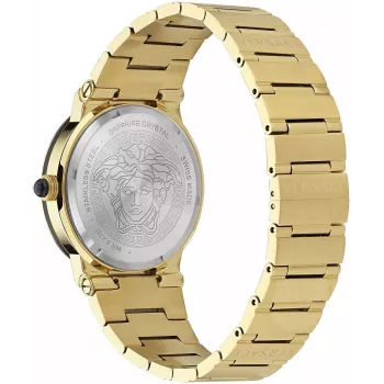 VERSACE V-Chrono meeste käekell VE7G00323 38mm musta numbrilauga nahkrihm