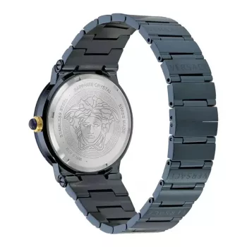 Versace V-Circle meeste käekell VE7G00423 38mm Šveitsi kvarts roostevaba teras nahk must
