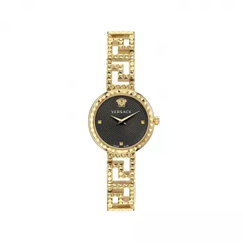VERSACE V-Motif naiste Šveitsi kvartskell 28mm roostevabast terasest hõbedane VE7A00423