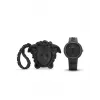 Versace V-Motif naiste Šveitsi kvartskell VE6G00223 39mm musta sihverplaadiga nahkrihm