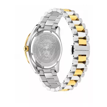 VERSACE V-Race meeste Šveitsi kvartskell, roostevaba teras, 42 mm, must numbrilaud VE8E00424