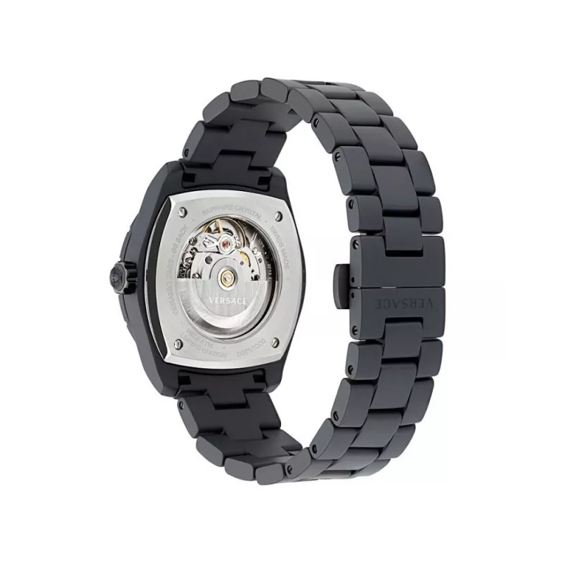 Versace V-Race meeste Šveitsi kvartskell VE7K00123 43mm roostevabast terasest musta sihverplaadiga