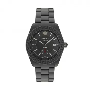 Versace V-Race meeste Šveitsi kvartskell VE7K00123 43mm roostevabast terasest musta sihverplaadiga