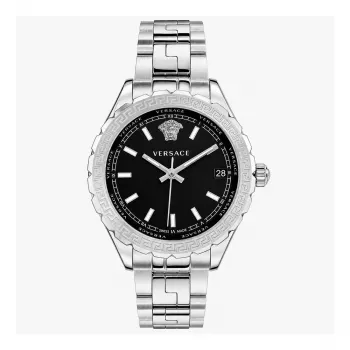 Versace V-Race naiste Šveitsi kvartskell V12020015 - 35mm roostevaba teras, safiirkristall, valge sihverplaat